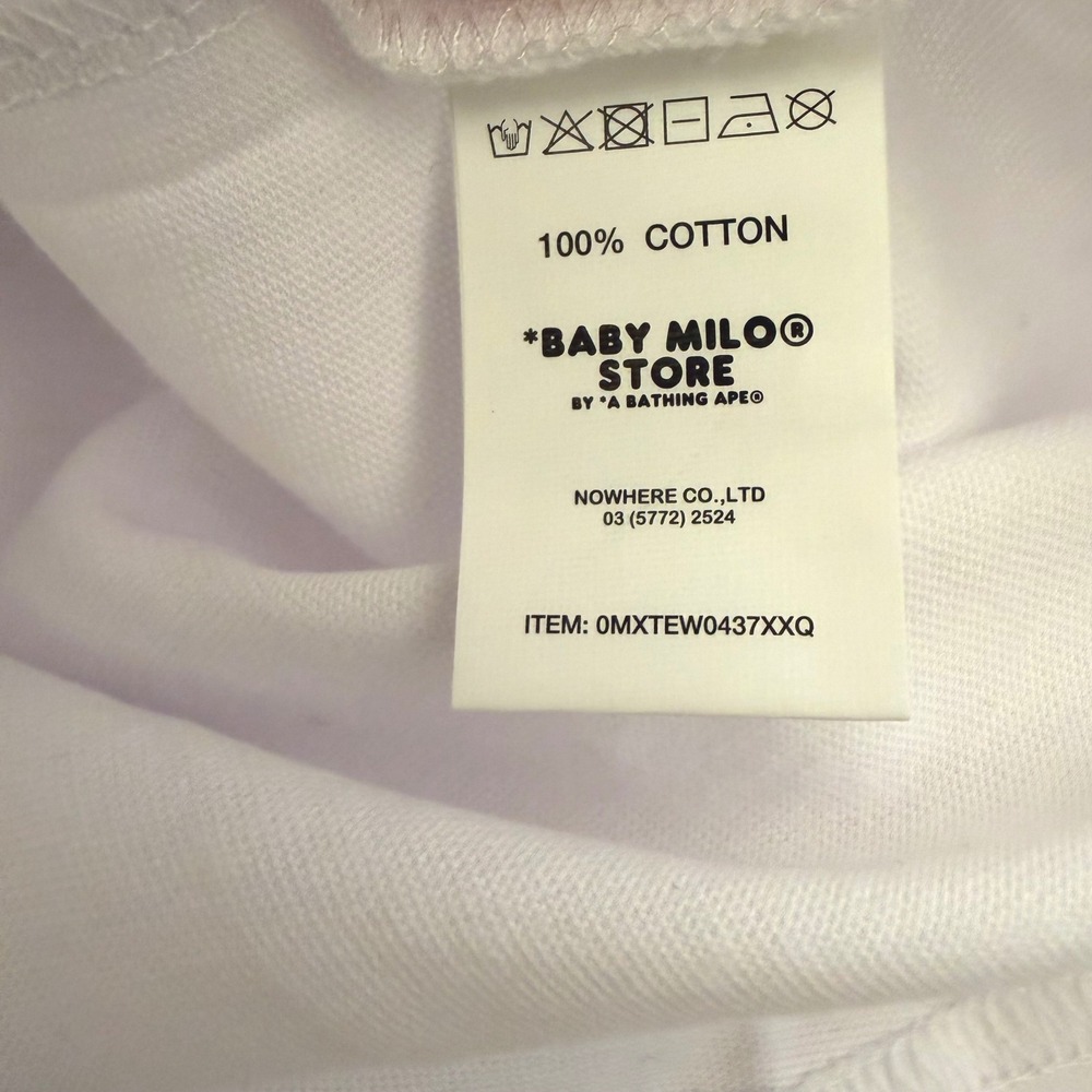 NWT A Bathing Ape BAPE Baby Milo Store White Camo Graphic T-Shirt Mens Large - Picture 9 of 10